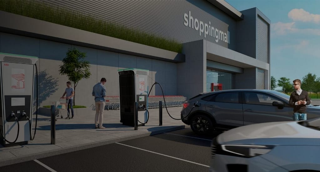 Image of e4ev business commercial ev charging station