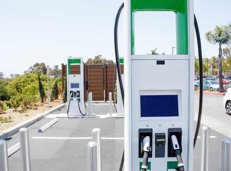 Image of an ev charging station in India