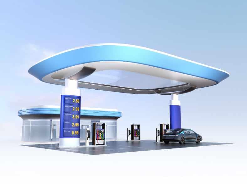 Financial projection of electric vehicle charging station